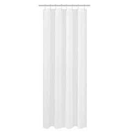 N&Y HOME Fabric Shower Curtain Liner Long Stall Size 48 x 78 inches, Hotel Quality, Washable, Water Repellent, White Bathroom Curtains with Grommets, 48x78