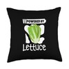 Powered by Lettuce Throw Pillow