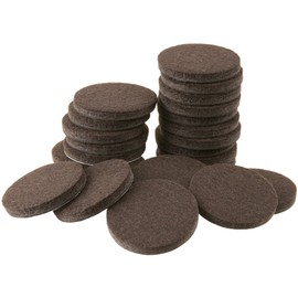 Softouch 4728395N Heavy Duty 1-1/2 Inch Felt Furniture Pads to Protect Hardwood Floors from Scratches, Brown, 24 Count