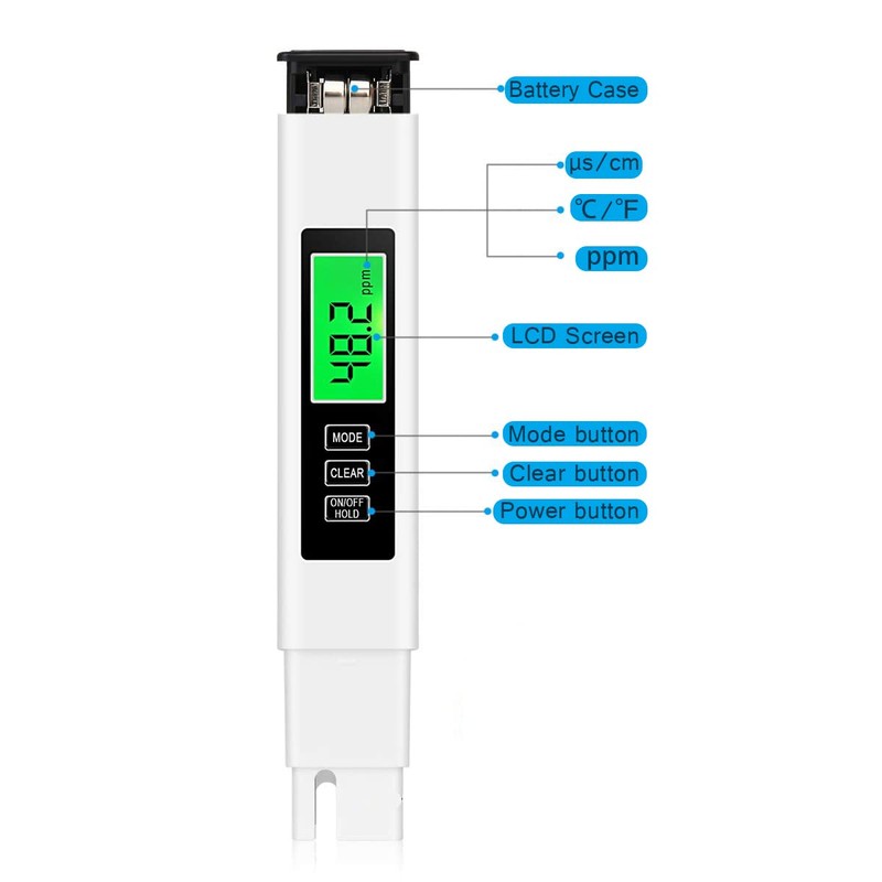 BMUT 3-in-1 TDS Meter - Digital Water Quality Tester and