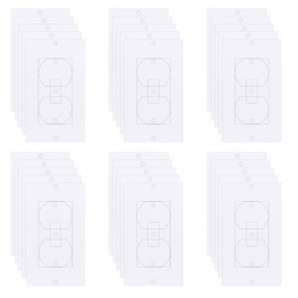 30 Pcs Wall Insulation Outlet Insulators Draft Sealers, Foam Insulation Pads Electrical Outlet Insulations Pads Compatible with Duplex Toggle Rocker Wall Plate Openings EVA Foam Gasket for Walls Light