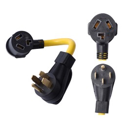 ONETAK NEMA 14-50P to 10-30R 120V/240V 50 Amp 4 Prong Male Plug to 3 Prong Female Outlet Receptacle Generator Dryer Welder Clothes Dryer Power Cord Adapter