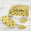 BDS-HOME 4pcs Round Edge Hinge Brass Butler Tray Hinge with