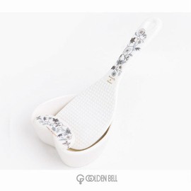 Golden Bell Butterfly Gray Rice Spatula/Saucer / 골든벨 버터플라이 그레이 밥주걱/받침