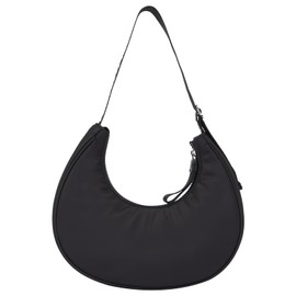 KARL LAGERFELD JEANS Women's Essential Nylon Moon Bag, black