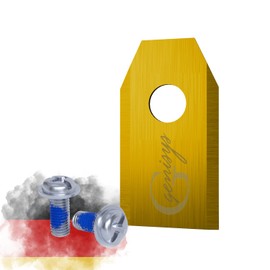 Genisys Titanium Replacement Blade Blades Compatible with Ecovacs Goat Robotic Lawnmower - LongLife - 1-Hole Shatterproof [DIN EN 50636 Tested], Piece: 12