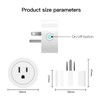 MoesGo Smart WiFi Power Dimmer Plug, Brightness Adjust Timer Socket,