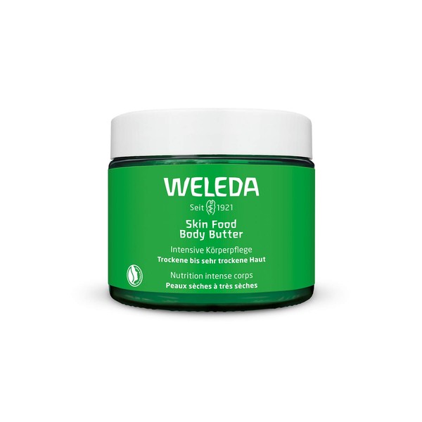 WELEDA Skin Food, Body Butter N, 5.3 fl oz (150 ml), Intensive Moisturizing Body Cream, Sweet and Gentle Herbal Scent, Dry Skin, Naturally Derived Ingredients, Organic Body Cream, New Model