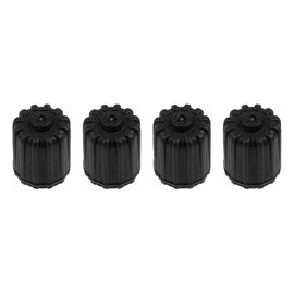 Marcraft Black Plastic Tyre Wheel Alloy Valve Caps Dust Caps (4 Pack) Universal for Cars, SUVs, Bicycles, Motorcycles, Trucks | Rubber Airtight Seal Plastic | Screw-On