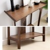 Gdrasuya10 Bamboo Console Table 2 Tier Narrow Entrywaty Table Long
