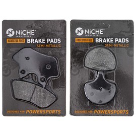 NICHE Brake Pad Set for Harley-Davidson Softail Springer Heritage 44082-00E 44063-83D Front Rear Semi-Metallic