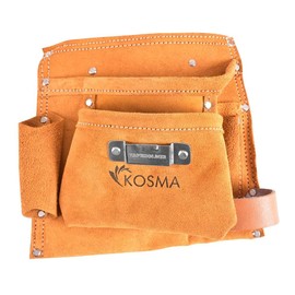 Kosma 5 Pocket D.I.Y. Carpenter Leather Apron | Electrician Pouch | Tool Belt | Nail Pouch