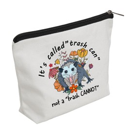 WZJHCL Possum Makeup Pouch Bag Possum Survival Kit Possum Lover Zipper Pouch Animal Lover Gift Opossum Change Purse (Trash Can)