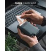 VULKIT Bifold Pop Up Credit Card Holder with Money Compartment
