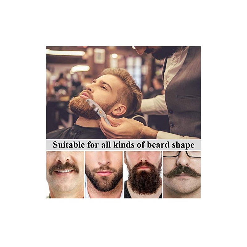 AhfuLife Peine de metal de acero inoxidable para cabello y