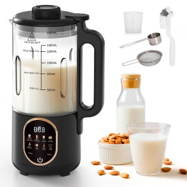 Unbranded 50oz Nut Milk Maker, 10 in 1 Automatic Nut Milk Machine with 20 Blades, Black