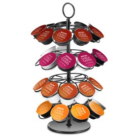 Soporte para Cápsulas de Café, Organizador de Cápsulas de Café de 4 Niveles, Organizador de Capsulas Dolce Gusto 360 Grados, Porta Capsulas K para Encimera, Accesorios para Cafe para Hogar y Oficina