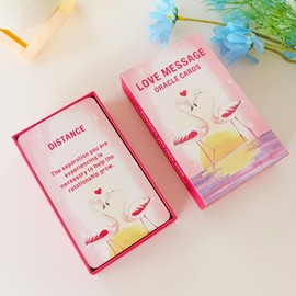 BAIYOOBAI Love Message Oracle Cards, Oracle Cards for Beginners, Including Love, Romance, Twin Flame, Soulmate Messages