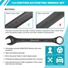 DURATECH Ratcheting Combination Wrench Set, 144-P, Double-Stacked Pawls, 8-Piece, SAE,