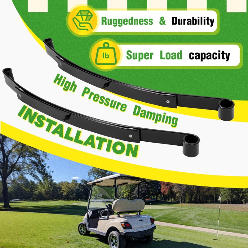 WUTIST Heavy Duty Rear 2-Leaf Spring Kit Compatible with 2008-UP