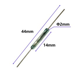 Gebildet 30pcs Reed Switch, Normally Open (N/O) Magnetic Induction Switch, Miniature Reed Contact (2mm x 14mm)