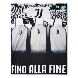 Juventus - Telo Copridivano, Plaid Ufficiale Bianconero, Coperta Proteggi Divano, Idea Regalo Tifosi