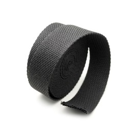 CRAFTMEMORE Black Webbing, Natural Cotton Webbing, Ribbon for Arts & Crafts, Fabric Purse Strap, Belting, Tote Bags (1 1/2 Inch, 5 Yards)