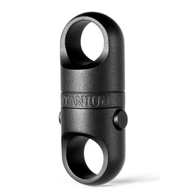 [TISUR] Titanium Key Ring 360° Swivel Connector Breakaway Quick Release Key Ring with Key Ring, 1*Black + 1*Titanium Double Ring + 1*Stainless Steel D-Ring