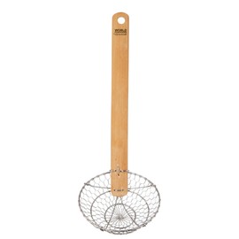 KitchenCraft World of Flavours Chinese Spider Skimmer with Bamboo Wood Handle, 33 cm (13")