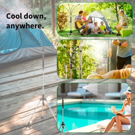 STRONGBERRY Standing Misters Outdoor Misting System with Adjustable 4.1FT Tripod Stand & 26.2FT Hose - Patio Cooling Mister for Gardens, Pool Areas, BBQs and Outdoor Activities