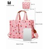 Creative Leopard Print Tote Bag Set, Large Capacity Waterproof Printed
