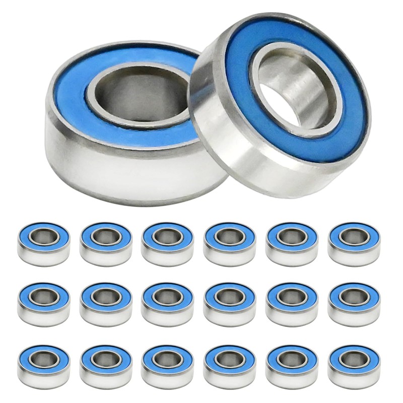 Hoypeyfiy 20Pcs RC Metal Ball Bearings with Rubber Ring Axle