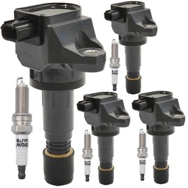 UF672 Ignition Coil Pack 30520R1AA01 and Iridium Spark Plugs Set Of 4 Fit For Honda Civic 2012-2015,HR-V 2016-2021 1.8L L4 &Acura ILX 2013-2014 2.0L L4 099700181 5C1880 GN10421 C1823