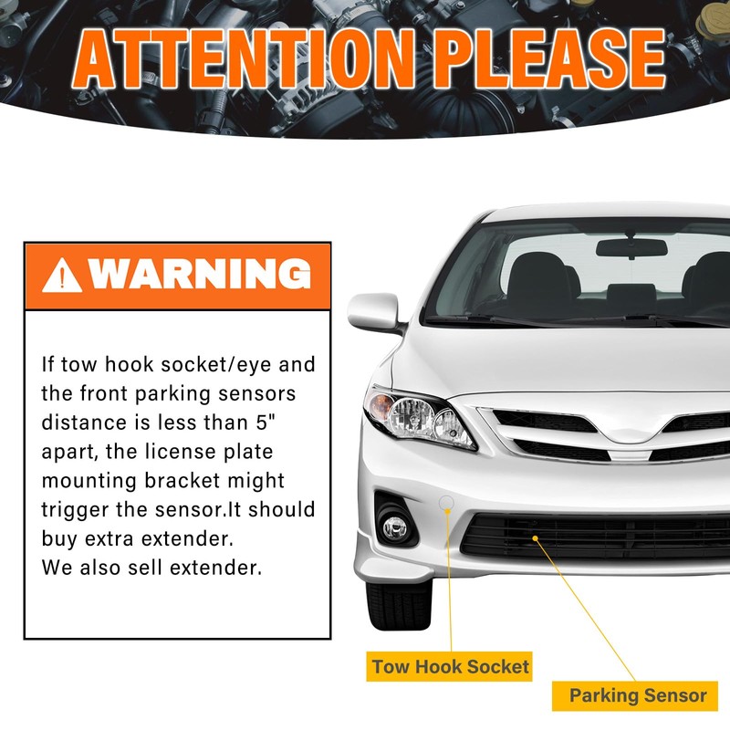 Heavy Duty Front License Plate Frame Compatible with Toyota RAV4