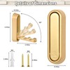 Folding Wall Hooks,4Pcs Gold Heavy Duty Wall Hook Folding Coat