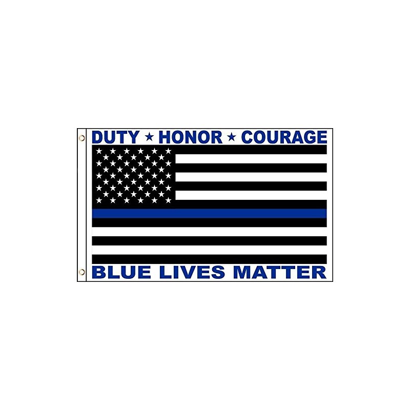 AES Blue Lives Matter Thin Blue Line Police Honor Duty