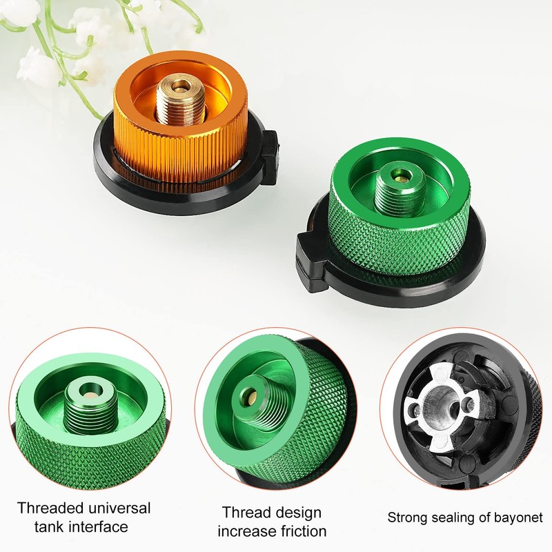 drado 2 Pcs Camping Gas Adapter Camping Stove Adapter Converter