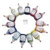Glassline Lead-Free Fusing Glass Paint Pen Kit - 14 Colors