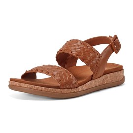 Rockport Women's Yarelia Flat Sandal, Brown, 5