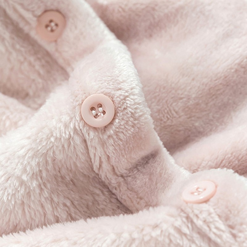 Hooded Blanket Wearable Polyester Plush Rabbit Ear Hooded Blanket Throw