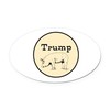 CafePress Trump Pig, Anti Trump Oval Car Magnet, Euro Oval