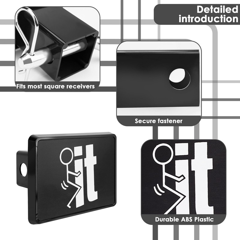 TOCCOOL Trailer Hitch Cover Square Hook Protector for SUV Off-Road