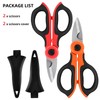 2 x Professional Electrician's Scissors, Carbon Steel Scissors, Household Scissors,