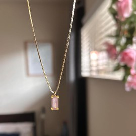 14K Gold Plated Birthstone Necklace for Women，Diamond Necklaces Birthstone for Birthday Party and Gifts for Women Girls Jewelry