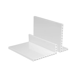 HEXIM Hollow Chamber Angle Strips White - PVC Plastic Angle in Many Different Dimensions and Edge Height - 2 Metres HJ 7200/150 (200 x 150 mm, Edge Height 7 mm)
