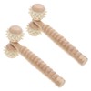 minkissy 2pcs Handheld Wooden Roller Massager for Face Neck Back