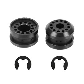 DUSCOKE 2PCS Transfer Case Shifter Linkage Control Lever Bushing Grommet with E-clips, Transmission Shift Control Rod Bushing Kit for Dodge Ram 1500 2500 3500, Replace 68078974AA, 68078975AA (2PCS)