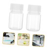 VILLFUL 10pcs Transparent Plastic Reagent Bottles with Leakproof Screw Caps