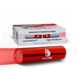 Eagle670 670nm Red Light Therapy for General Wellness 8mW/cm2-130mW/cm2 | USA Lab Verified 670 nm Flashlight (LED) w/Spacing Tube | Easy on The Eyes - no Blue Light v1.0-3.0