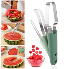 FainFun Watermelon Cutter, Melon Slicer, 3 in 1, Melon Slicer, Cube, Watermelon Slicer, Ice Cream